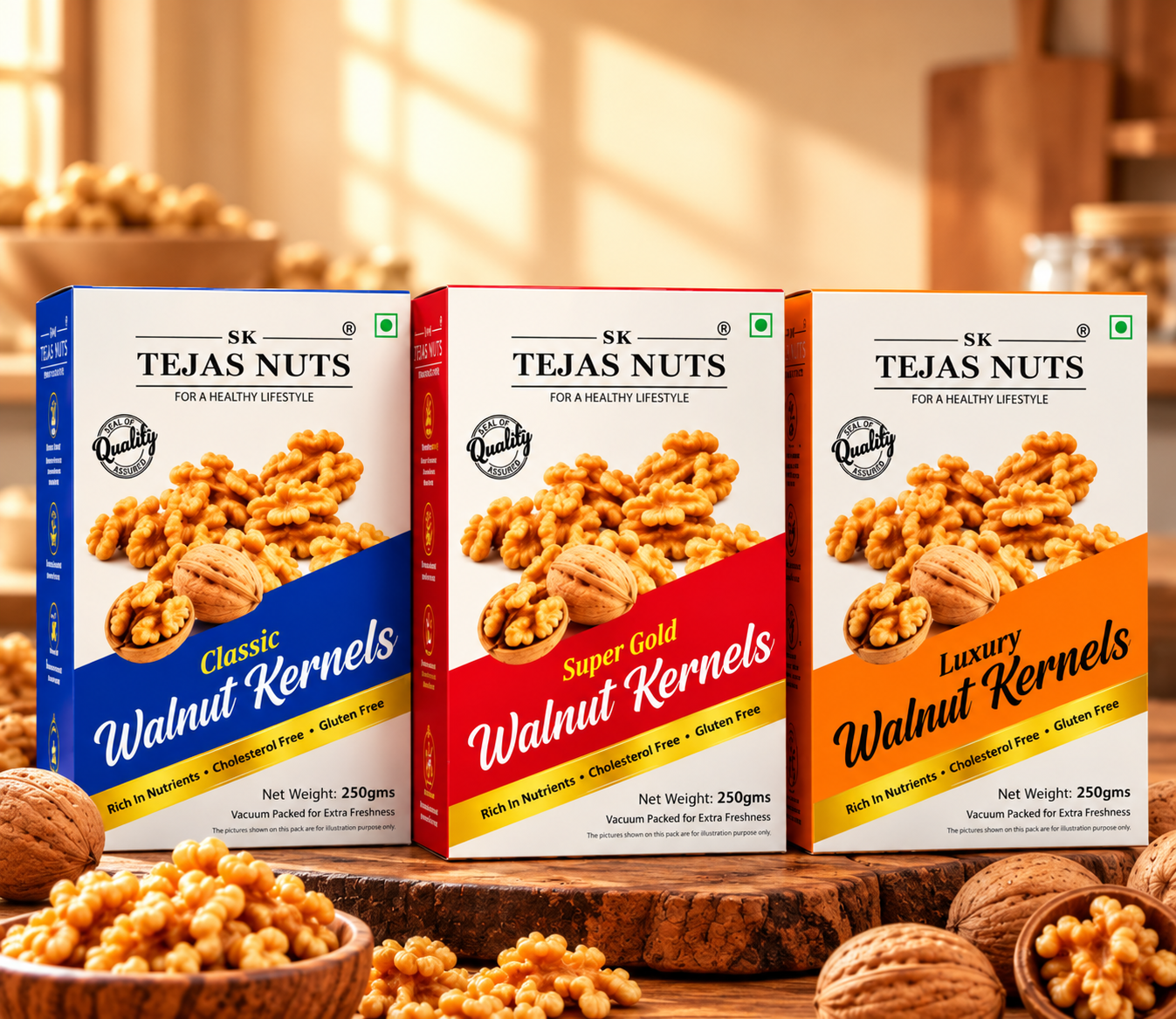SK Tejas Nuts Walnut Kernels Collection